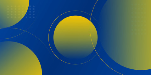 Blue yellow web header abstract background with corporate and business concept