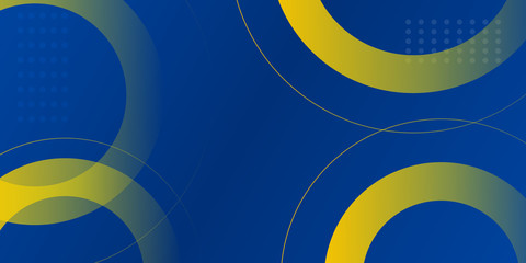 Blue yellow web header abstract background with corporate and business concept