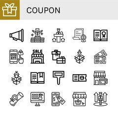 Set of coupon icons
