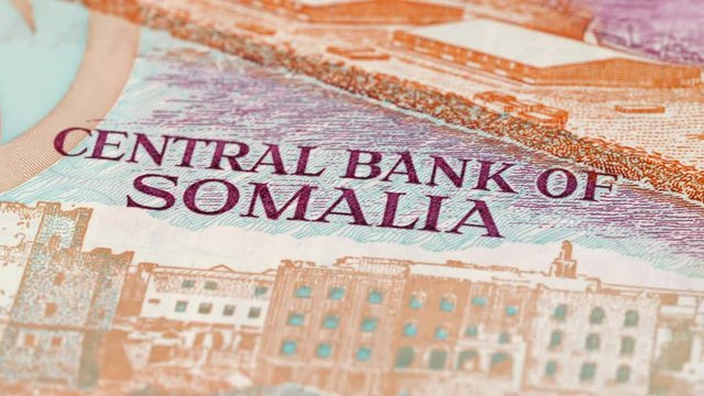 Somali 1000 shillings banknote rotating. Currency of Somalia. Somali money. Low angle, macro. 4K, 422 10 bit