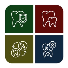 whitening icon set