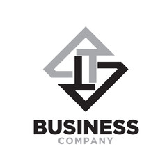 l t business logo designs flat
