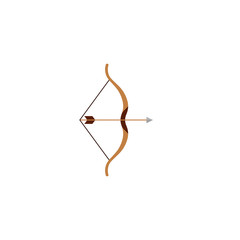 Bow and arrow icon. Vector illustration.  Flat design.	