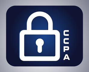 California Consumer Privacy Act. vector background. USA data security. Consumer protection for residents of California, United States