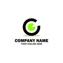 Simple Clean Eye Logo With C Letters With Abstract Shapes Vector Illustration - Vector