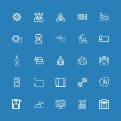 Editable 25 yoga icons for web and mobile