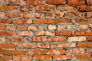 Fototapeta premium Old red brick masonry. Background for design.