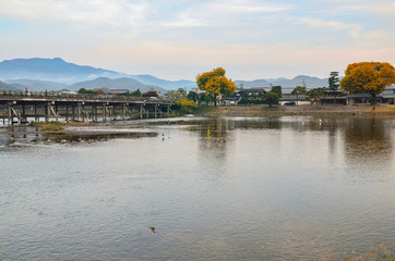 Obraz premium 京都の桂川