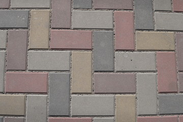 Stone block road pavement