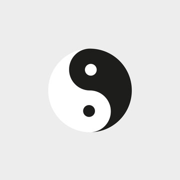 Yin Yang icon .Illustration concept image icon