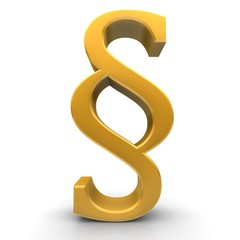 paragraph 3d golden symbol sign icon