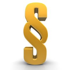 Paragraph sign article symbol section clause icon golden 3d legal advice law rights graphic 