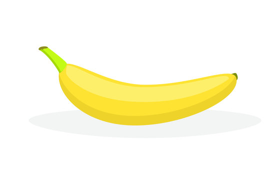 Vector flat image of a banana on a white background