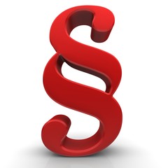 Naklejka premium red paragraph sign symbol icon 3d rendering