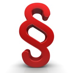 Article sign symbol red 3d