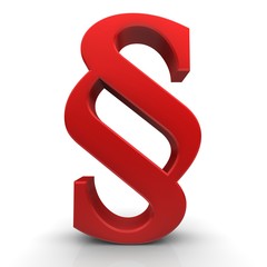 Naklejka premium Paragraph sign article symbol red clause section icon 3d