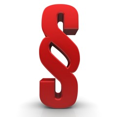 red paragraph sign 3d symbol icon