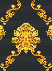 Decorative abstract composition in Baroque style