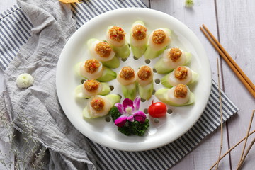 Chinese breakfast and appetizers in Asia