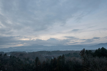 sunrise in mountains