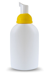 Soap bottle isolated on white background