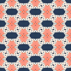 Seamless playful fun decorative geometric pattern