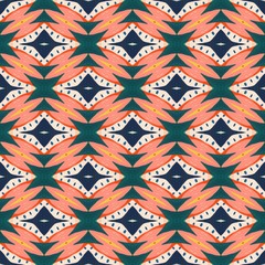 Seamless playful fun decorative geometric pattern