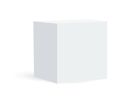 box isolated on white background, box in side view, vector eps 10