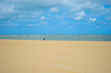Bank of the Guadalquivir River in the city of Sanlúcar de Barrameda, Andalusia, Spain