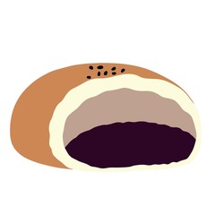 Bread with bean paste