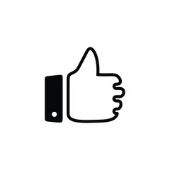 Obraz premium thumb up like symbol on white background