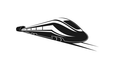 Express train and the tunnel simple modern vector