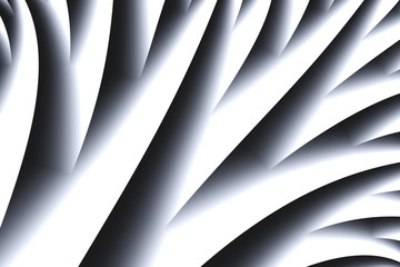 abstract white-black 3D illustration