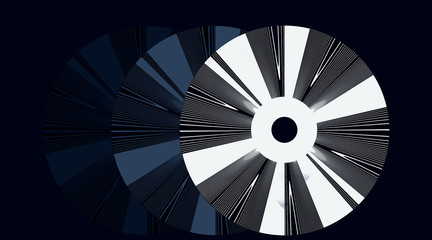 Compact Disc isolated in blue