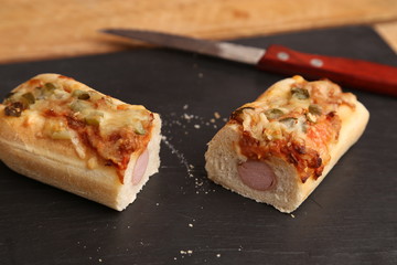 hot dog with cheese and pepper