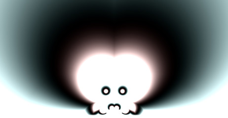 abstract skull on white