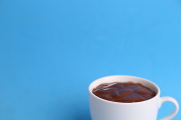 white cup of delicious chocolate