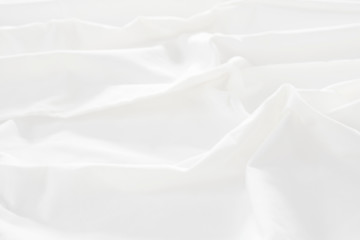 Fototapeta premium White abstract background of soft cotton fabric Crease of cotton, suitable for your design