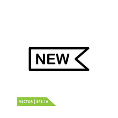 New icon sign vector logo template