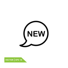 New icon sign vector logo template
