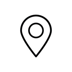 Pin located icon sign vector logo template