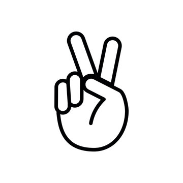 Peace icon vector logo template