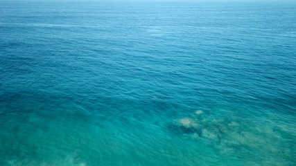 Dawn watching the waves of the sea in the Atlantic Ocean