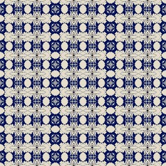 seamless indigo intense blue geometric pattern