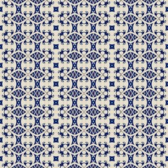 seamless indigo intense blue geometric pattern