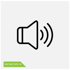 Sound icon vector logo template