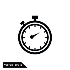 Stopwatch icon vector logo template