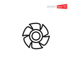 Cooling Fan Icon design Vector