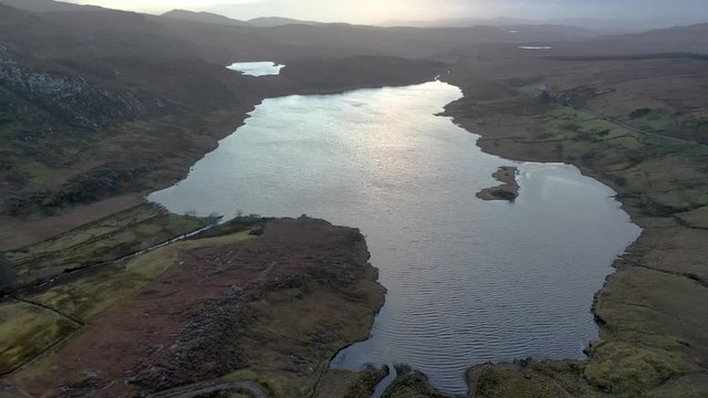 Flying above Lough EA between Ballybofey and Glenties in Donegal - Ireland