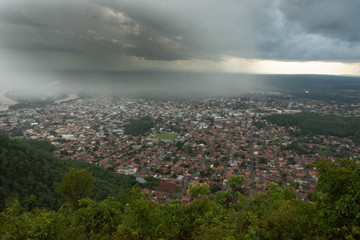 Barra do Garças MT top view of the mountain with cloudy day